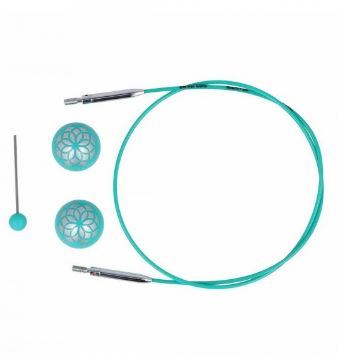 CABLE MINDFULL KNITPRO. DE ACERO RECUBIERTO GIRATORIO 360º