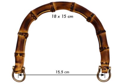 PAR ASAS BOLSO BAMBU 15 CM