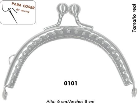 BOQUILLA 8 CM MONEDERO PLATA 