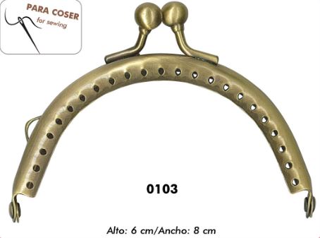 BOQUILLA 8 CM MONEDERO ORO VIEJO 