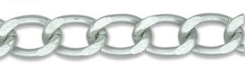 CADENA ALUMINIO POR METRO. PLATA MATE